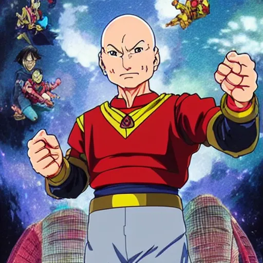 Image similar to captain picard as an anime protagonist, akira toriyama style, manga, 8 k, hyper detailed,