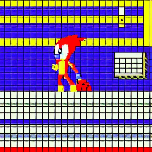 Image similar to Sonic the Hedgehog 16-bit pixel art official Sega