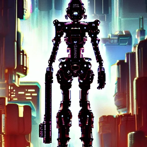 Image similar to cyberpunk mechanoid