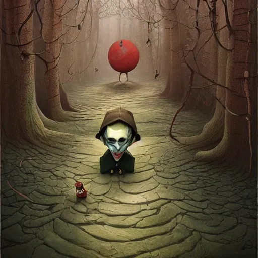 Image similar to Joker, artwork by Gediminas Pranckevicius,