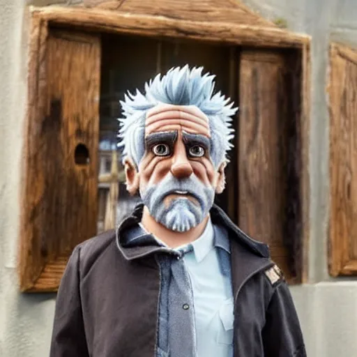 Image similar to Rick Sanchez as a real person 4k detailed super realistic