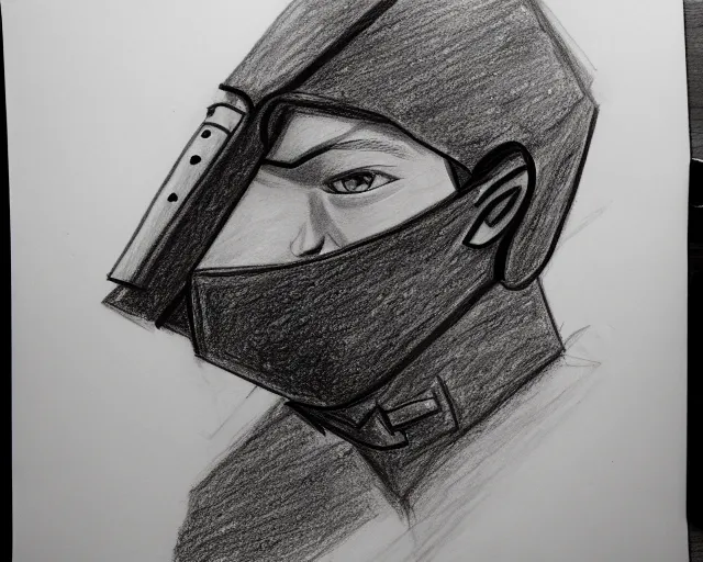 Image similar to draft drawing of a european man covering face with mask, draft sketch, thin stroke, trending on artstation, context art, pencil sketch, high detail