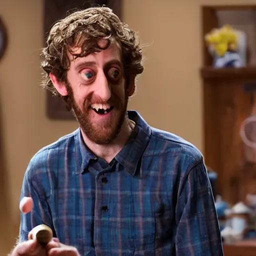 Prompt: thomas middleditch as rickety cricket, it's always sunny in philadelphia, 8 k