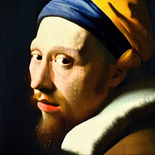 Image similar to portrait of Rick Sanchez, Johannes Vermeer, beautiful, high resolution,