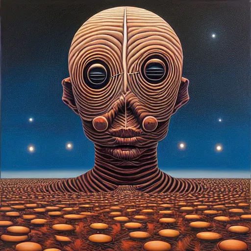 Image similar to in a dream, are all the characters really you? by jeffrey smith, oil on canvas