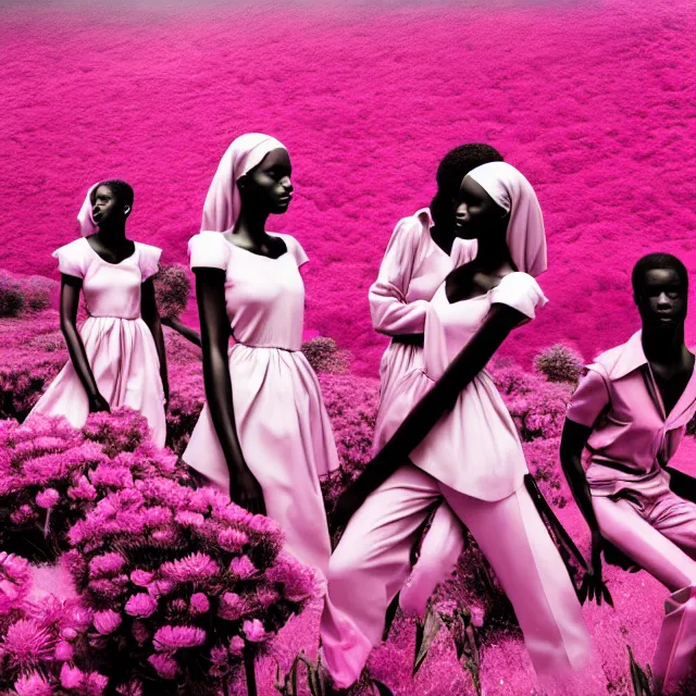 Image similar to fragrance advertising campaign by richard mosse