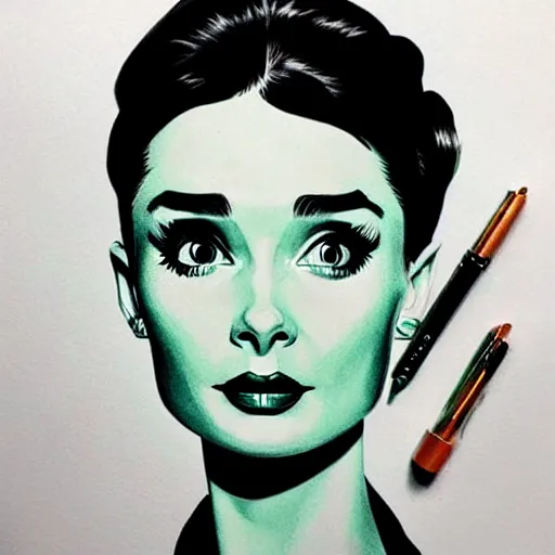 Prompt: in the style of joshua middleton, beautiful audrey hepburn, full body green dress, creepy pose, bioshock, spooky, symmetrical face symmetrical eyes, three point lighting, detailed realistic eyes, aquapunk, insanely detailed and intricate elegant, artgerm, underwater home