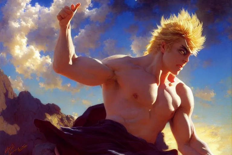 Portrait of Dio Brando from Jojo's Bizarre Adventure, Stable Diffusion