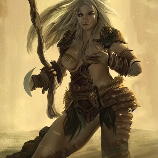 Prompt: a girl captured by orcs, epic fantasy art style