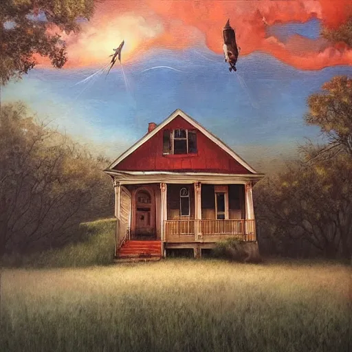 Prompt: 7 1 3 north 1 4 street, sapulpa, oklahoma in a stunning landscape by esao andrews