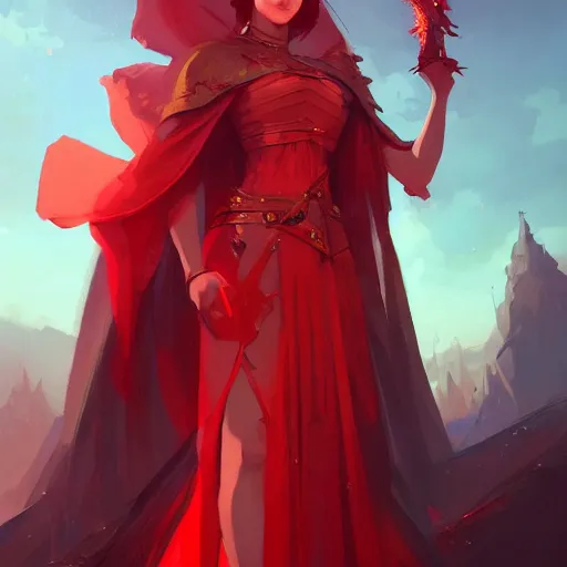 Image similar to a beautiful portrait of a beautiful red priestess, game of thrones concept art by pete mohrbacher and guweiz and ilya kuvshinov, digital art, highly detailed, intricate, sharp focus, trending on artstation hq, deviantart, unreal engine 5, 4 k uhd image