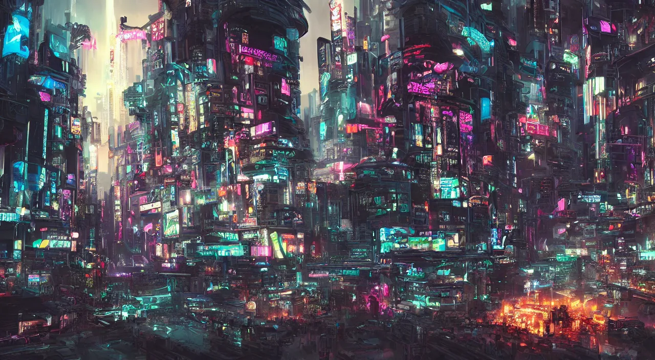 Image similar to cyberpunk valhalla