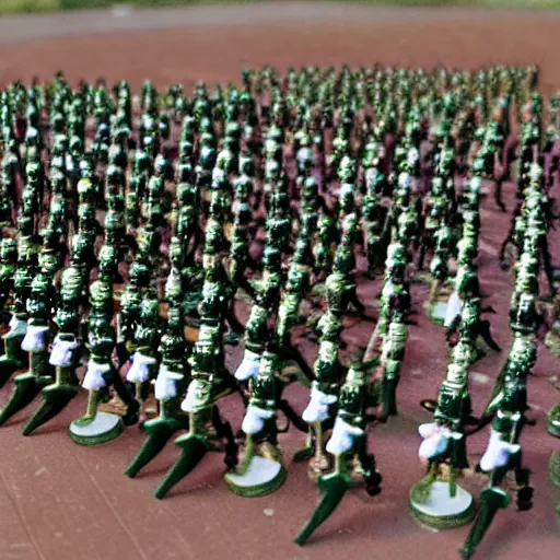 Prompt: a war of nutcracker armies. Small, tiny, living toys,