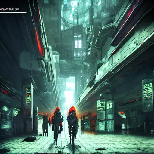 Image similar to rts cyberpunk destiny in an underground city. Atmospheric and ominous lighting by Joe McNally