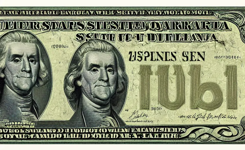 Image similar to rectangular photograph of two dollar u. s. currency note featuring thomas jefferson