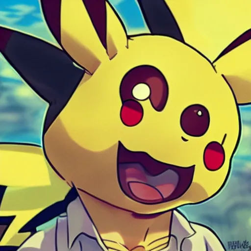 Prompt: rick dressed as pikachu, highly detailed, anime art, 8 k