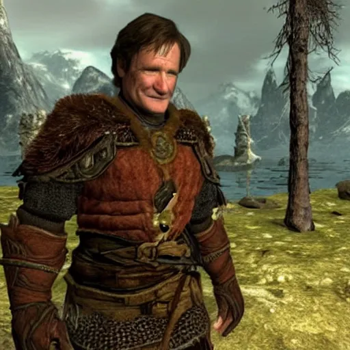 Image similar to robin williams in skyrim