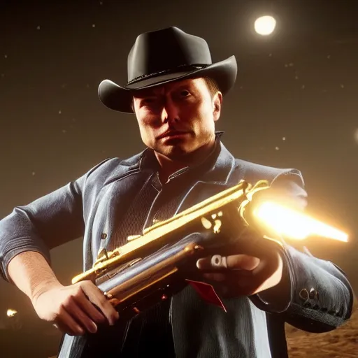 Image similar to Elon musk in red dead redemption 2 4K detail