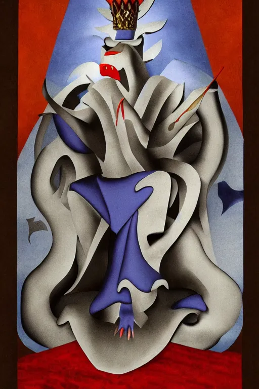 Image similar to 0 a dragon king sits on a throne by jean arp magic realism hyper realistic 2 0 0 mm lens candlelight