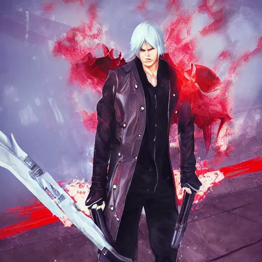 Image similar to devil never cry by wlop