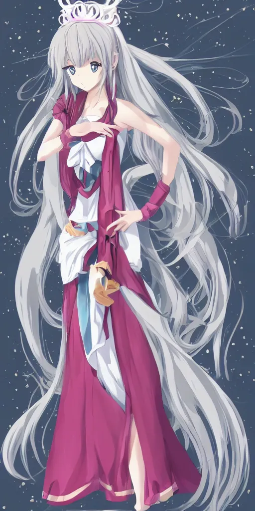 Image similar to of a full body portrait of a anime princess