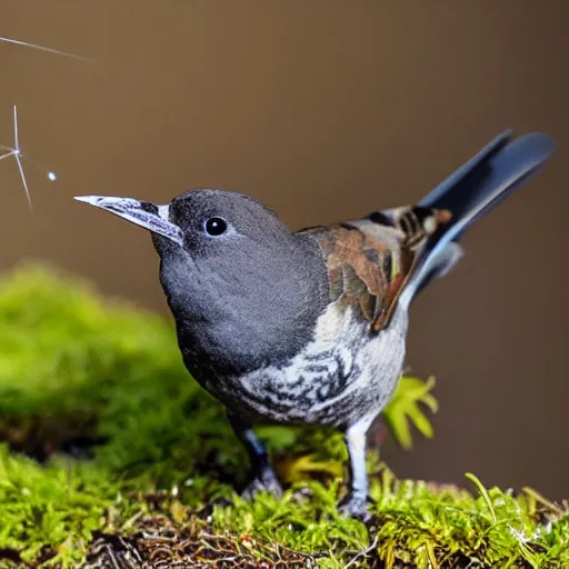 Prompt: new zealand native birds with laser eyes