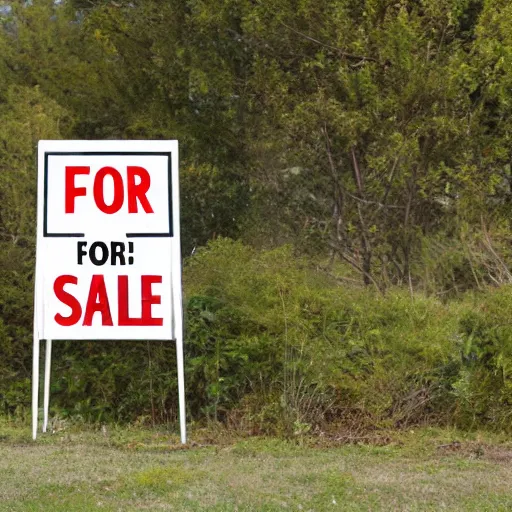 Image similar to a sign that says for sale