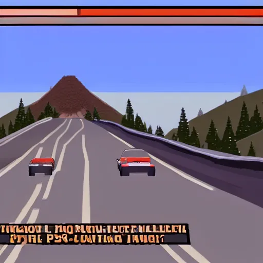 Prompt: twin peaks as a ps 1 game screenshot