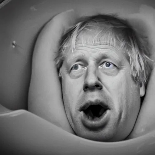 Prompt: Boris Johnson in a bathtub full of beans bokeh 4k award winning image