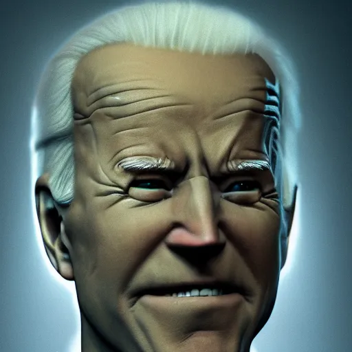 Prompt: joe biden and palpatine hybrid, dark cloak, yellow eyes, details, intricate, octane render, smooth, illustration, hyper realistic