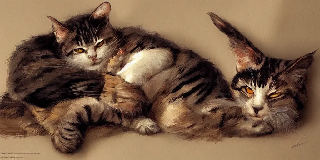 Image similar to 100 house cats cuddling, highly detailed, digital painting, artstation, concept art, sharp focus, illustration, art by artgerm and greg rutkowski and alphonse mucha