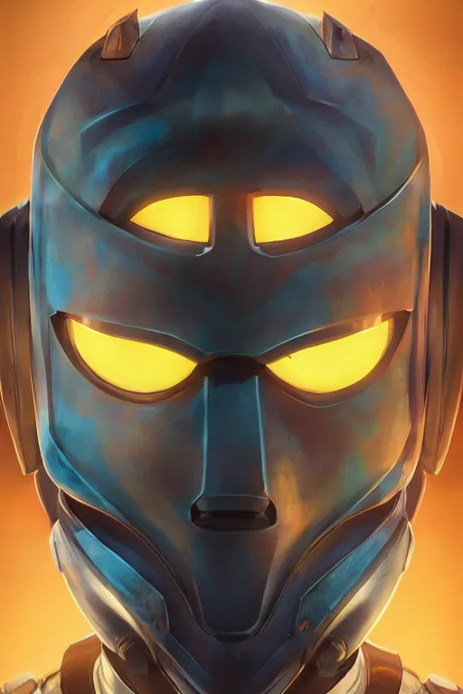 Image similar to epic mask helmet robot ninja portrait stylized as fornite style game design fanart by concept artist gervasio canda, behance hd by jesper ejsing, by rhads, makoto shinkai and lois van baarle, ilya kuvshinov, rossdraws global illumination radiating a glowing aura global illumination ray tracing hdr render in unreal engine 5