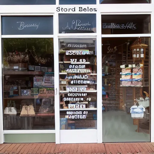 Image similar to a store front that says bless