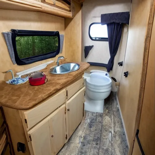 Image similar to camper with three water closet toilette