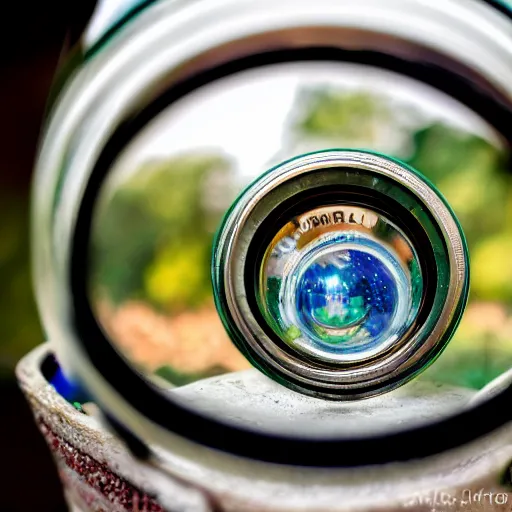 Image similar to a whole world inside a mason jar. studio photography. closeup. 4K. 14mm lens. iso 180. f/2.8.