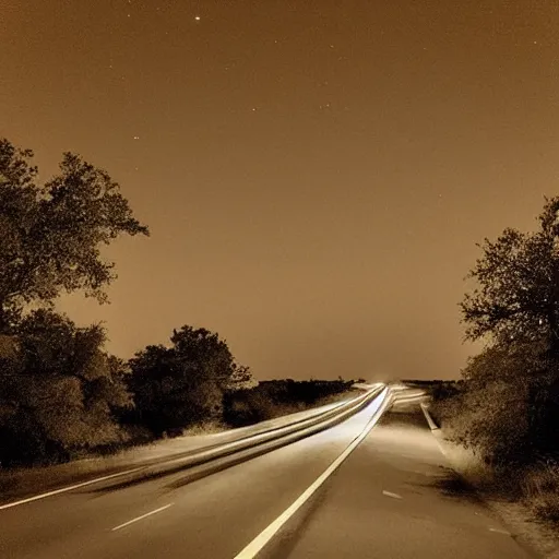 Image similar to “Texas road at night”