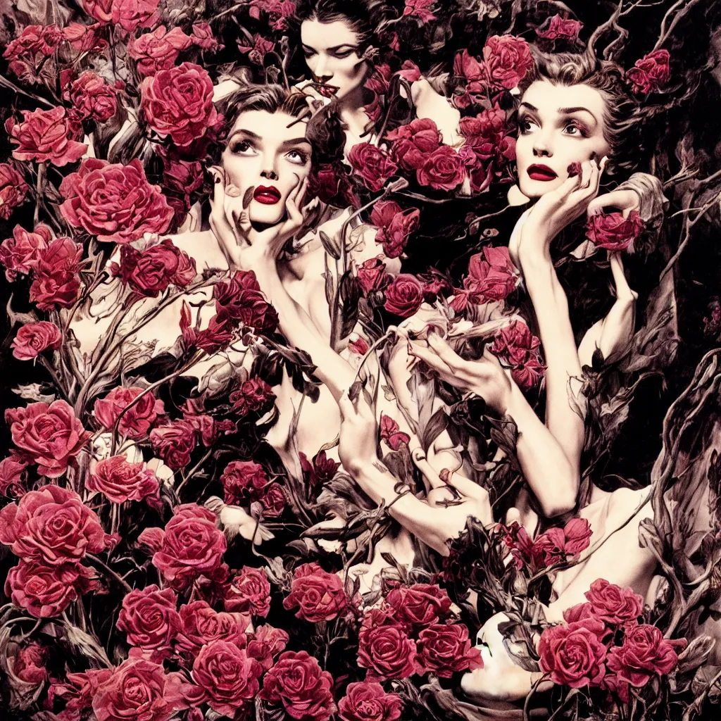 Image similar to fragrance advertising campaign by bernie wrightson