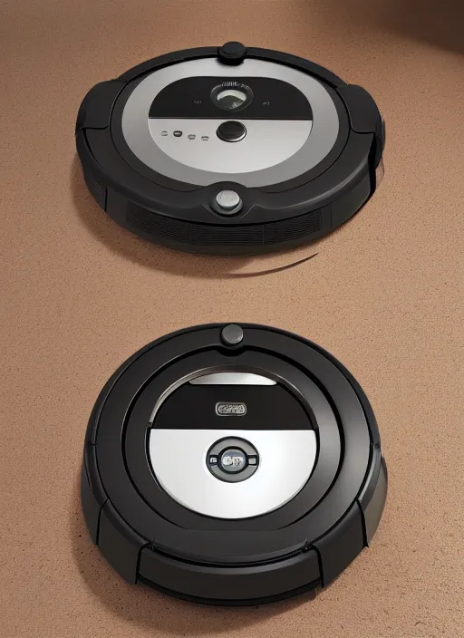 Image similar to A Roomba with a four robot spider legs, 3D Product, professional render, studio quality, octane render