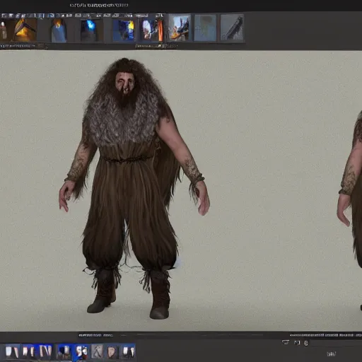 Prompt: male firblog druid with vinas as hair fantasy detailed unreal engine