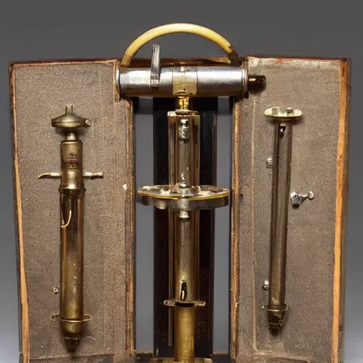 Prompt: An antique Victorian scientific instrument for measuring a man's reputation