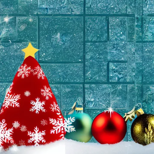 Prompt: christmas desktop wallpaper, seamless tile,