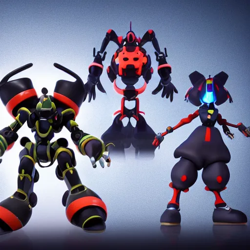 Prompt: cute kingdom hearts heartless with glowing eyes mechs, fullbody gunpla, in 3 d octane render, pixar big hero 6 art station, hard surface style, with studio lighting and decals