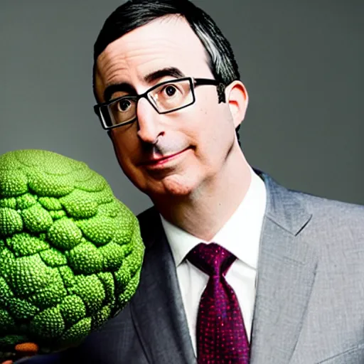 Image similar to john oliver and a cabbage are getting married