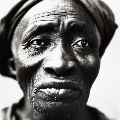 Image similar to old senegalese man, kubrick gaze, julia margaret cameron,