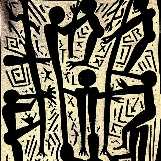 Prompt: The Big Bang God Particle, Cave Painting by the Dogon people of Mali, sirius a, sirius b