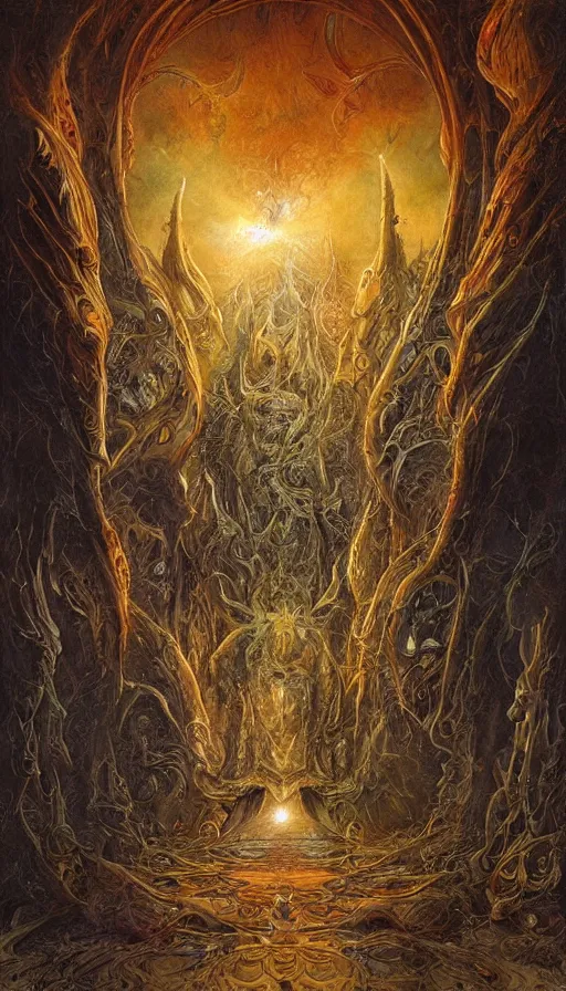 Image similar to psytrance artwork, by john howe