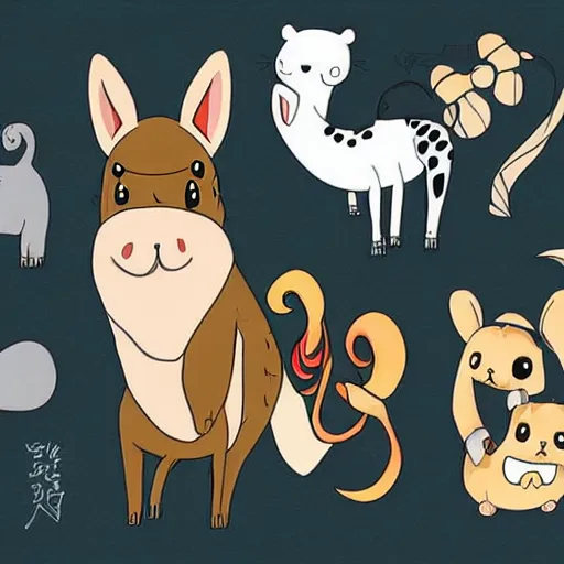 cute anime animal drawings