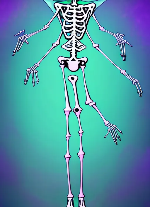 Image similar to a skeletal skinny angel spirit being, covered with pastel glitter glue slime, fashion model pose, full body maximalist cosmic eldritch character design, early computer graphics