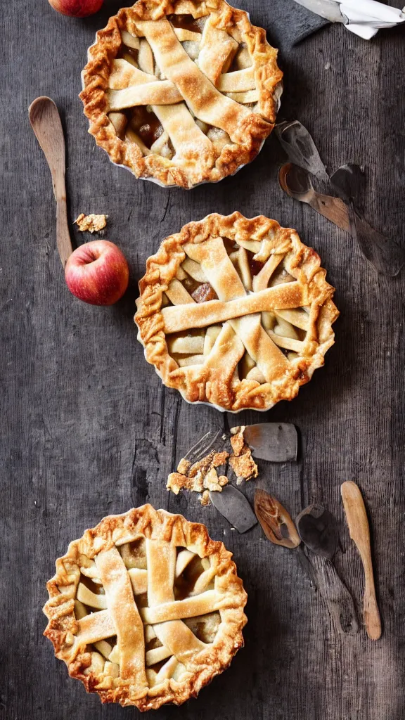 Prompt: apple pie!!!!!!! latticed pastry