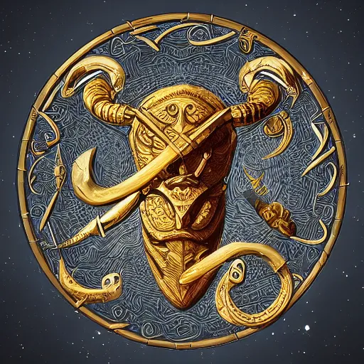 Image similar to zodiac logo of gemini - scorpio mix, cgsociety contest winner, artstation, artstation hd, 4 k, 8 k, intricate, detailed, intricately detailed